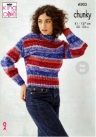 Knitting Pattern - King Cole 6203 - Hedgerow Chunky - Ladies Slipover & Sweater